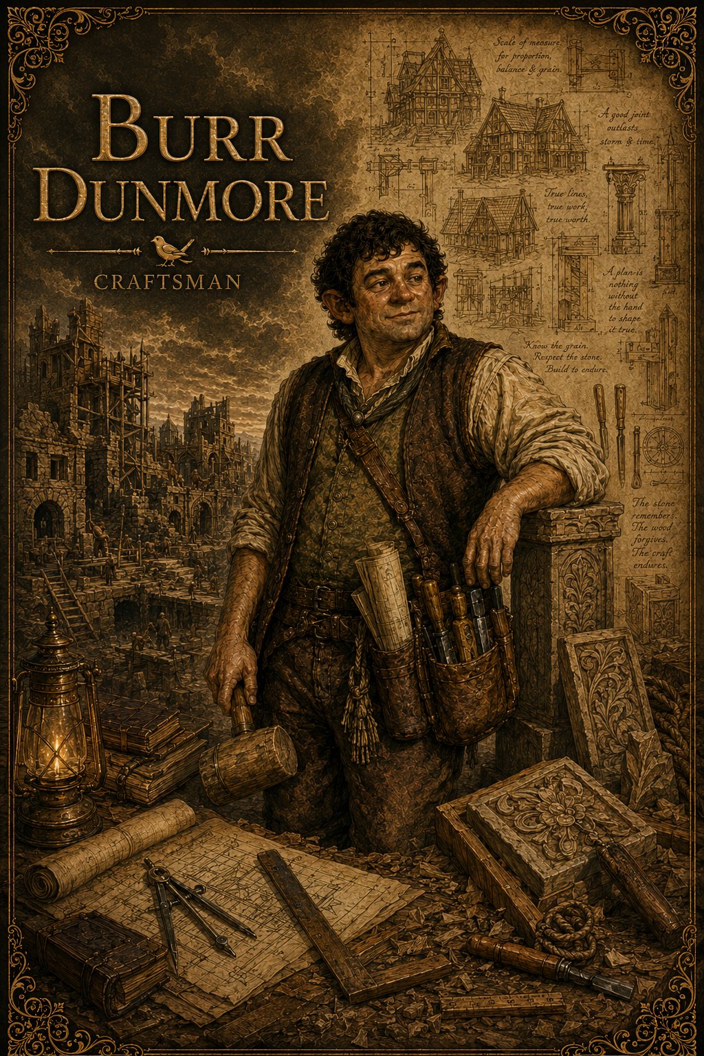 Burr Dunmore — Wrenfolk craftsman and Sable's cousin in Songs of the Firstborn